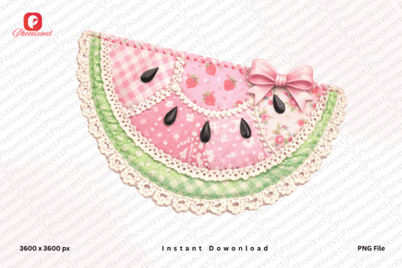 Download Summer Fruit PNG, Lace Bow Watermelon - Lace Collection