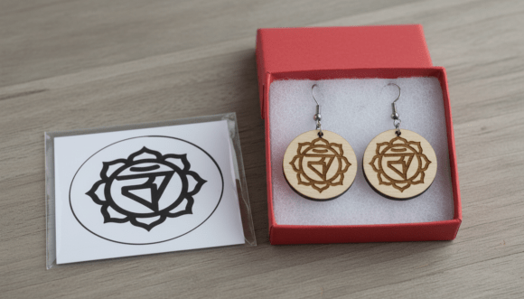 Download Throat Chakra Earring Laser Cut Design - Premium Resources
