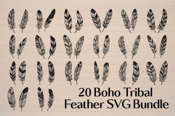 Download Boho Feather SVG Bundle - Feather svg Collection