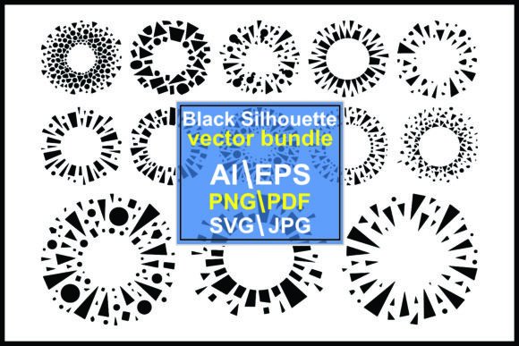 Download Black Geometric Abstract Circular Shapes - Shape Collection