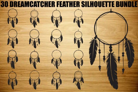 Download Dreamcatcher Feather SVG Bundle - Feather svg Collection