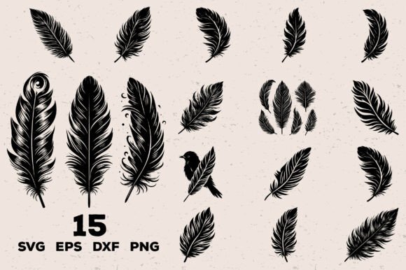 Download Feather SVG Bundle, Boho Bird Feather - Feather svg Collection