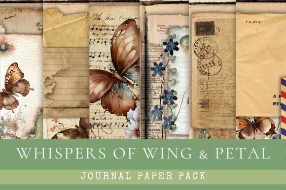 Download Whispers of Wing &amp; Petal Journal Papers - Petal Collection