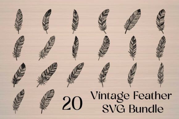 Download Vintage Feather SVG Bundle - Feather svg Collection