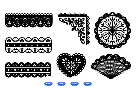 Download Delicate Lace SVG Clipart Kit - Lace Collection