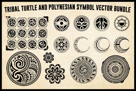 Download Tribal Turtle Tattoo and Polynesian Symb - Premium Resources
