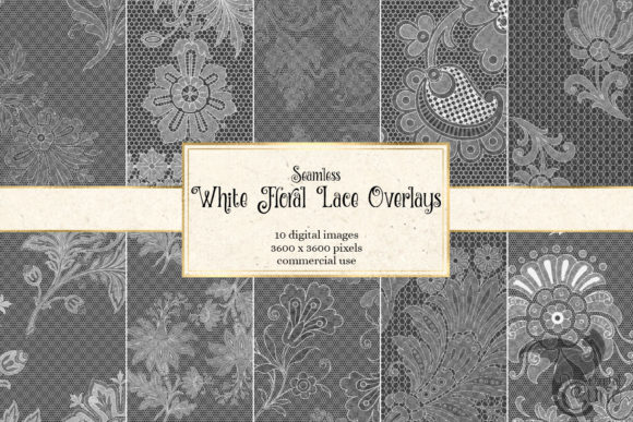 Download White Floral Lace Overlays - Lace Collection