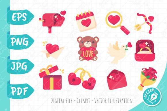 Download Valentine's Day Card Decorative Elements - Element Collection