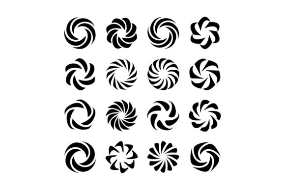 Download Radial Shape Design Element Vector Set - Shape Collection