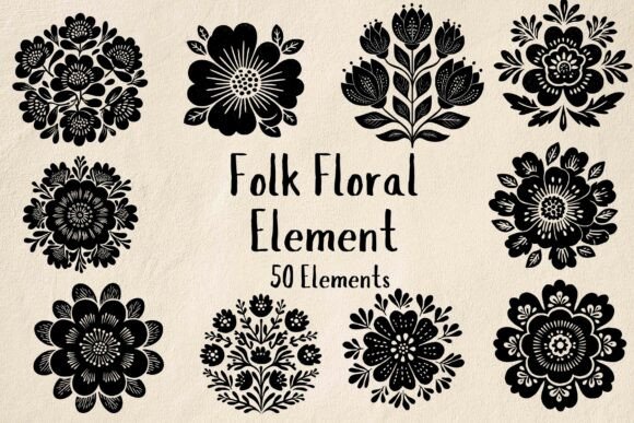 Download Folk Art Floral Element Svg - Element Collection